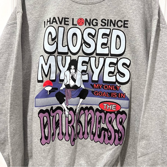 Naruto Shippuden Anime Ripple Junction Gray Mens Crewneck Sweatshirt Size Large - Picture 3 of 7